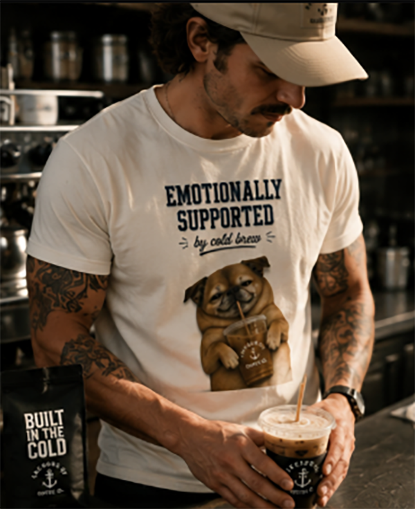 Emotionally Supported By Cold Brew T Shirt