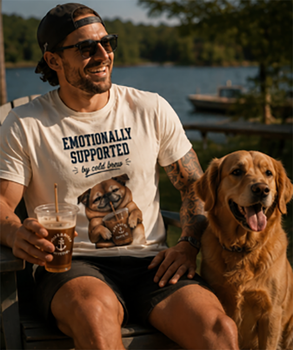 Emotionally Supported By Cold Brew T Shirt