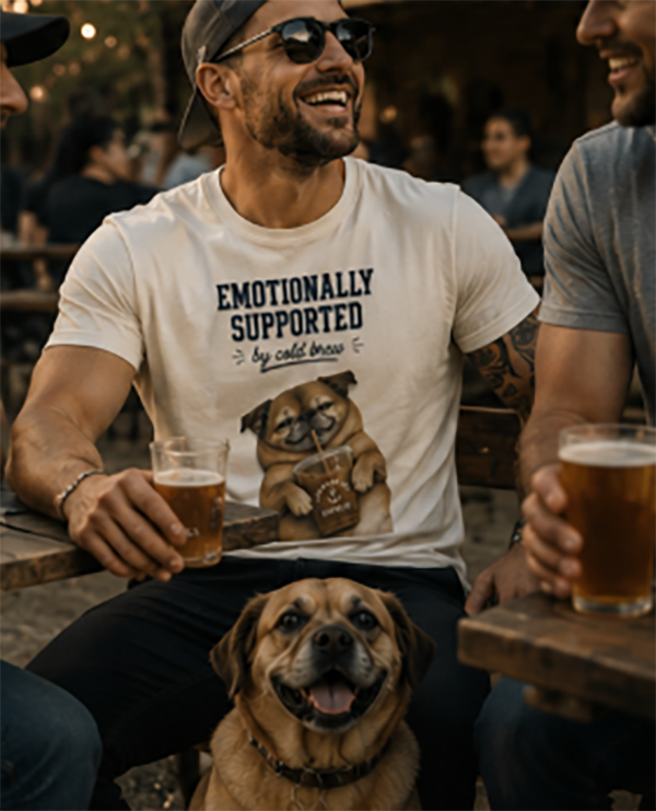 Emotionally Supported By Cold Brew T Shirt